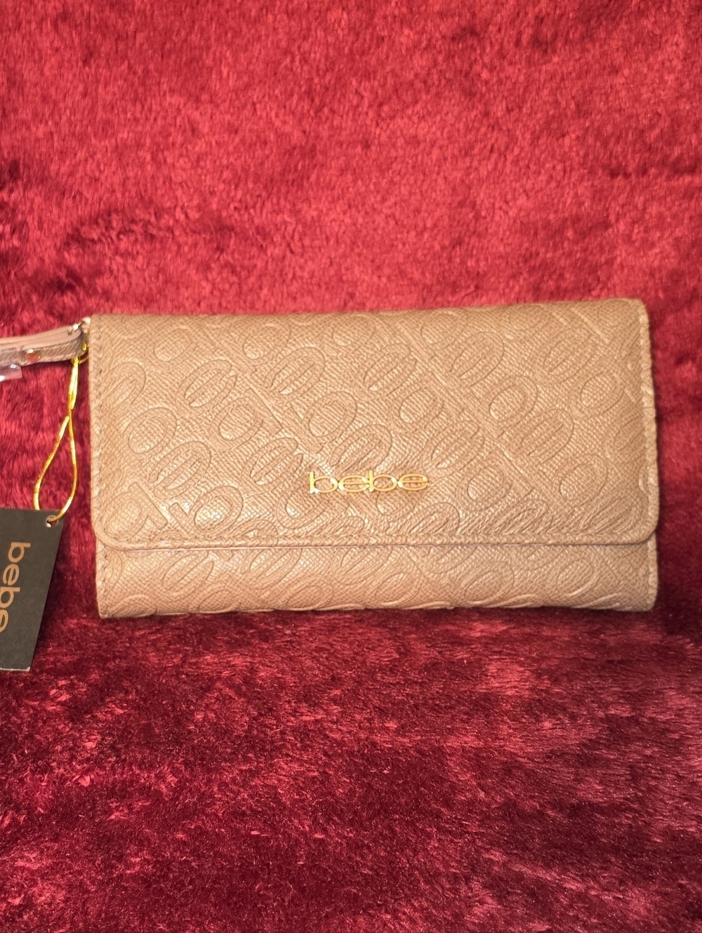 NWT bebe Taupe Wristlet Clutch Wallet